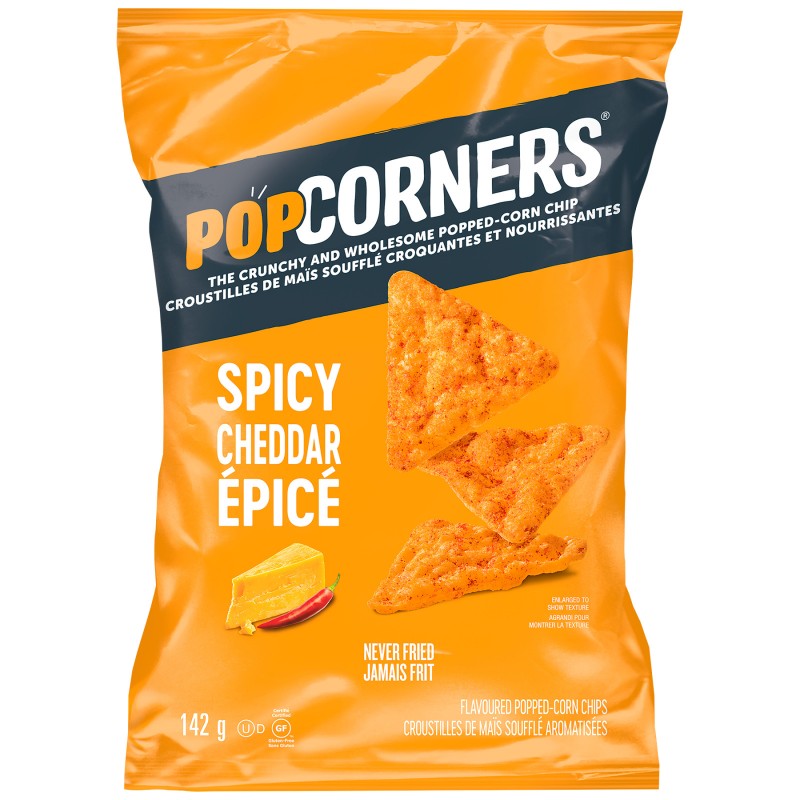 PopCorners Popped Corn Chips - Spicy Cheddar - 142g