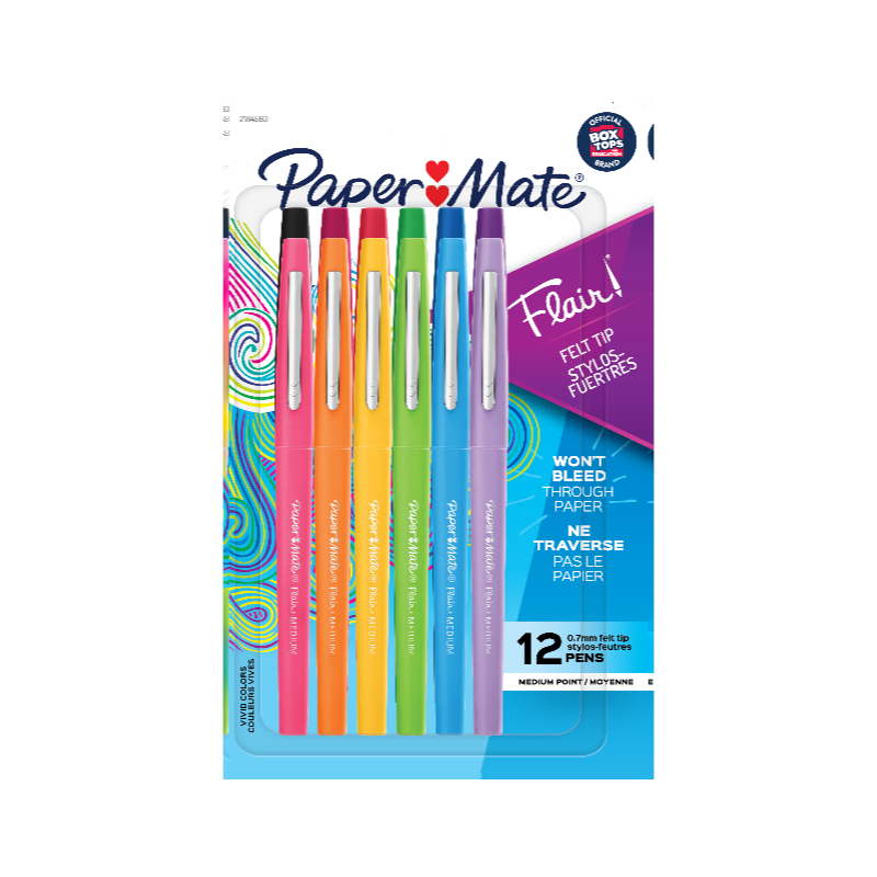 Paper Mate Flair Felt Tip Pen Set - 0.7mm - 12pk