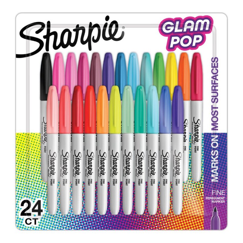 Sharpie Glam Pop Marker Set - Assorted - 24 piece