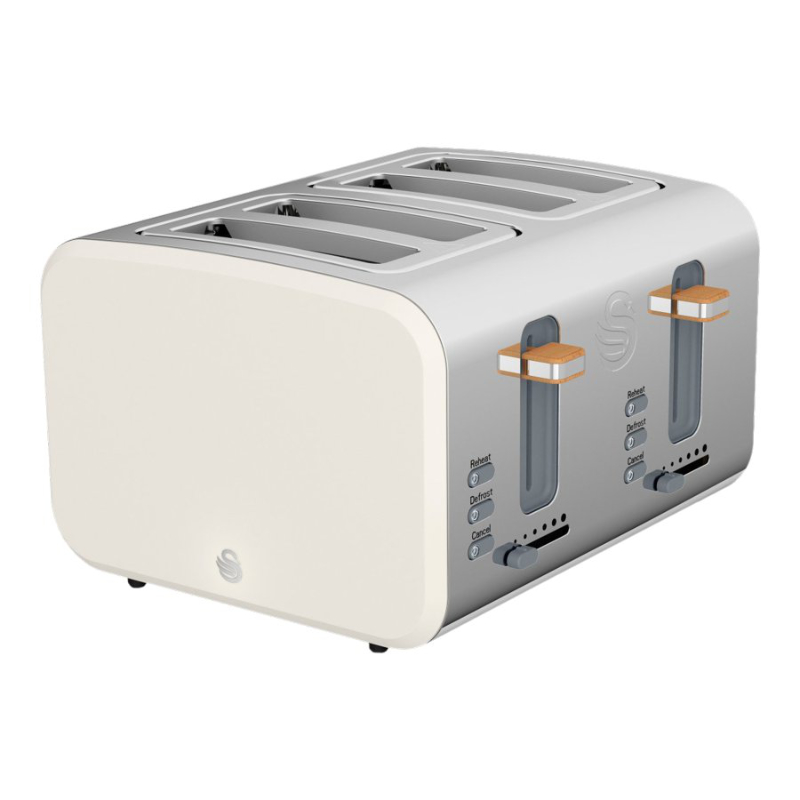 Swan Nordic 4-Slice Toaster - Cotton White - ST14620WHTN