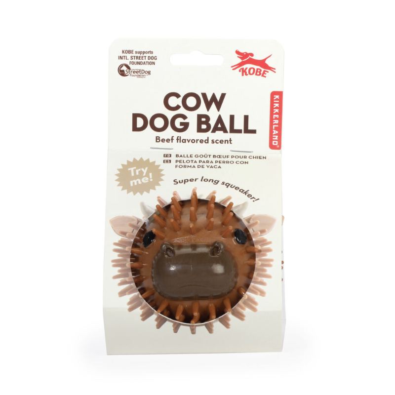 Kikkerland Cow Dog Ball