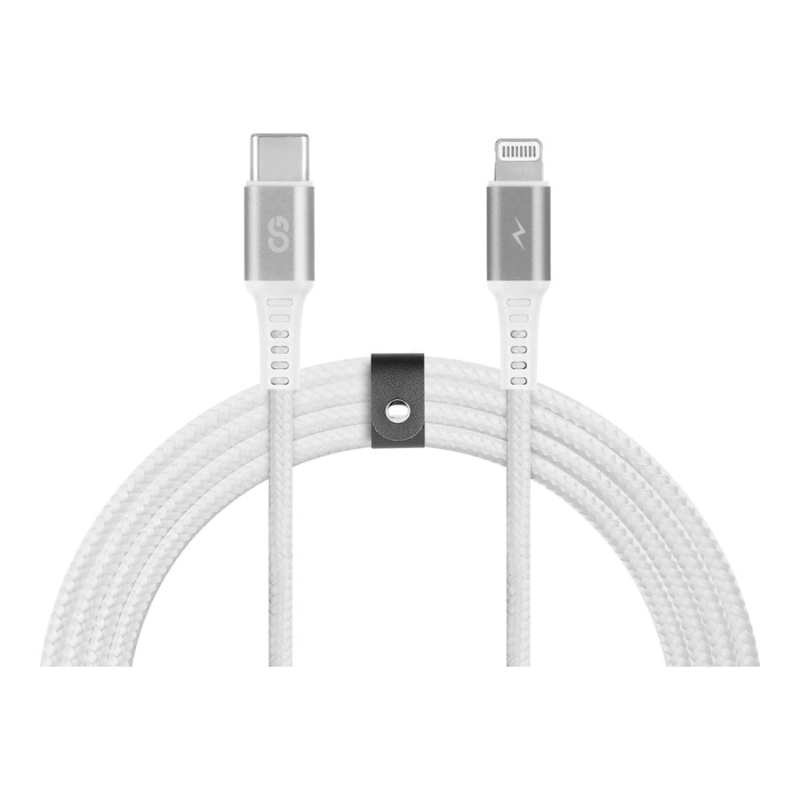 LOGiiX Piston Connect Braid ECO USB-C to Lightning Cable - Silver - 1.5m