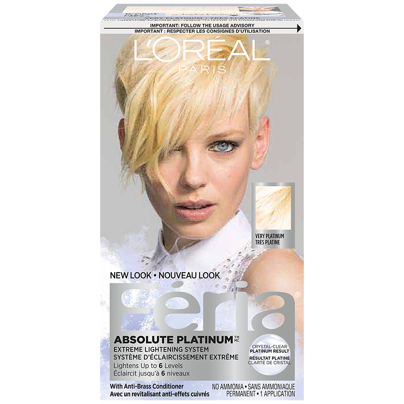 L Oreal Feria Absolute Platinum Permanent Hair Colour Very