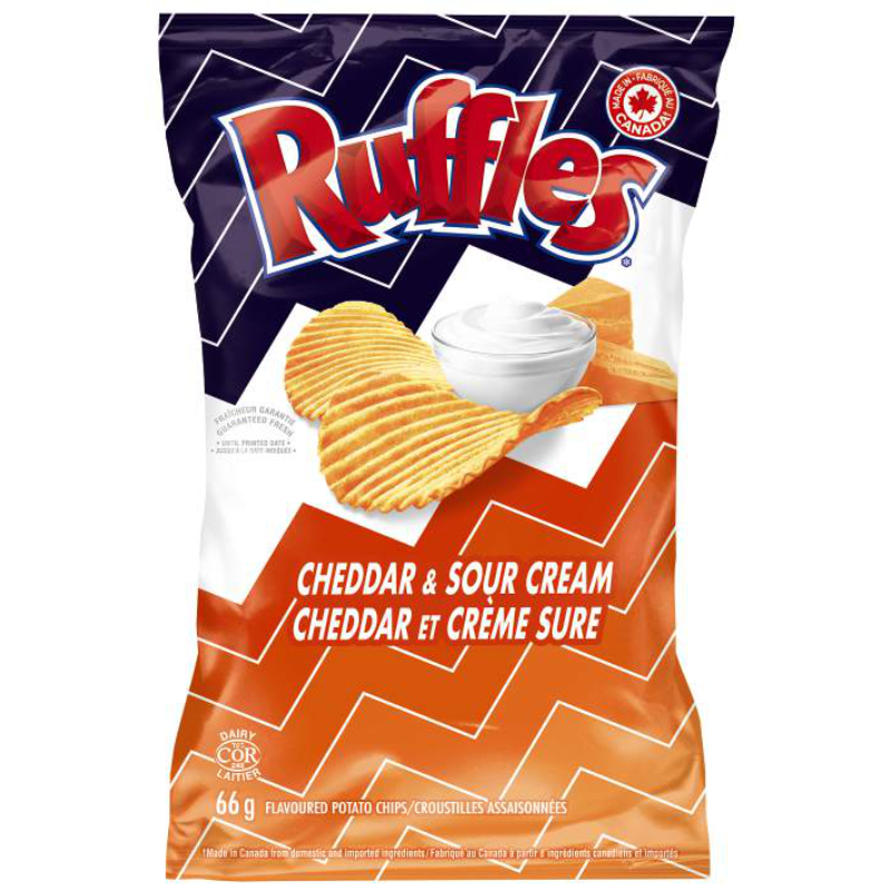 Ruffles Potato Chips - Cheddar & Sour Cream - 66g