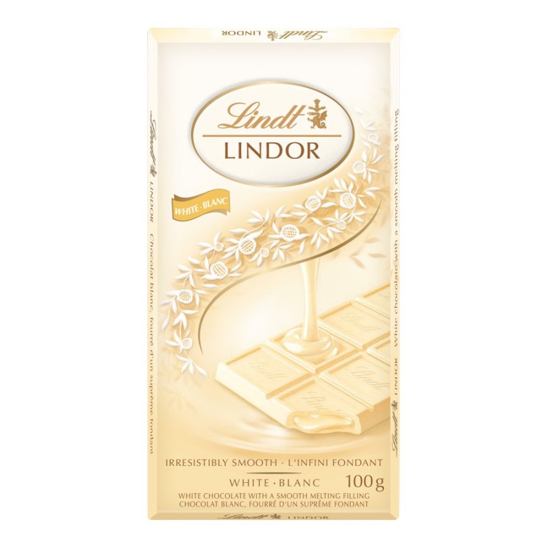 Lindt LINDOR White Chocolate Bar - 100g