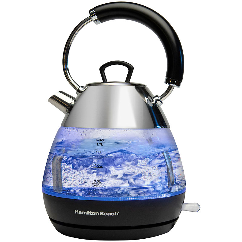 hamilton beach 1.7 l glass kettle