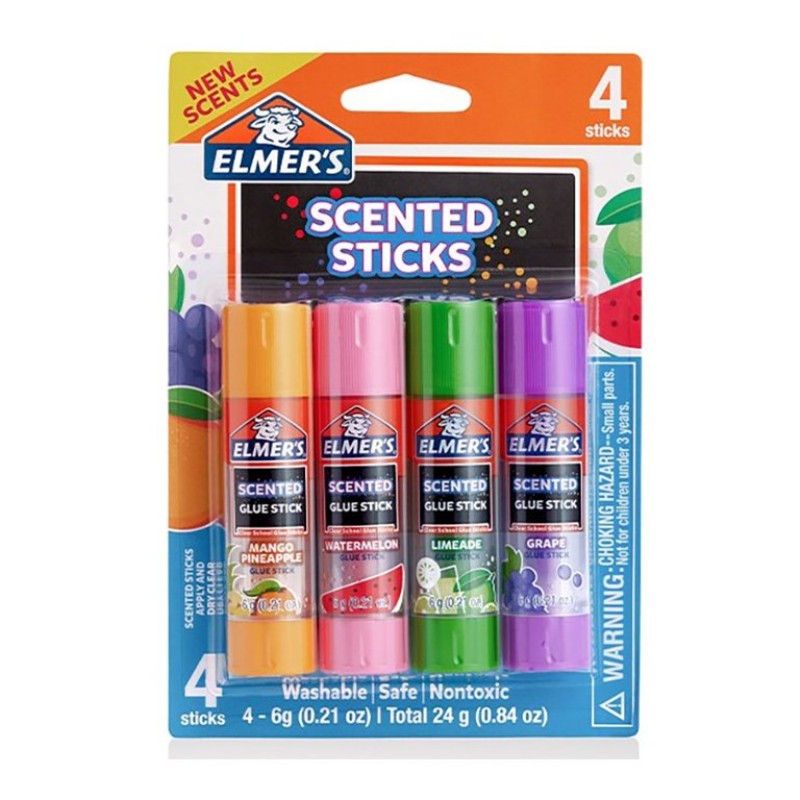 Elmer's Scented Tropical Mix Small Glue Sticks - 4 x 6g
