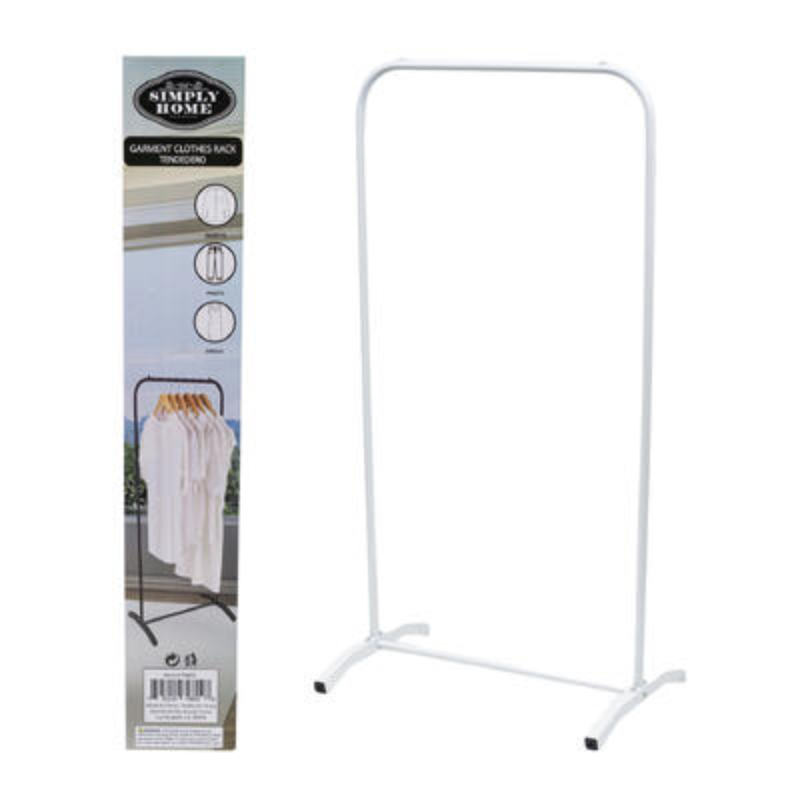 Simply Home Metal Garment Clothes Rack - White - 48 Inch