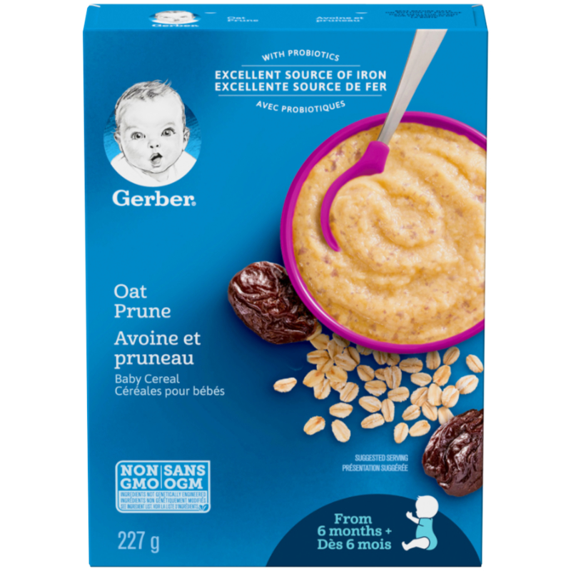 Gerber Baby Cereal - Oat and Prune - 227g