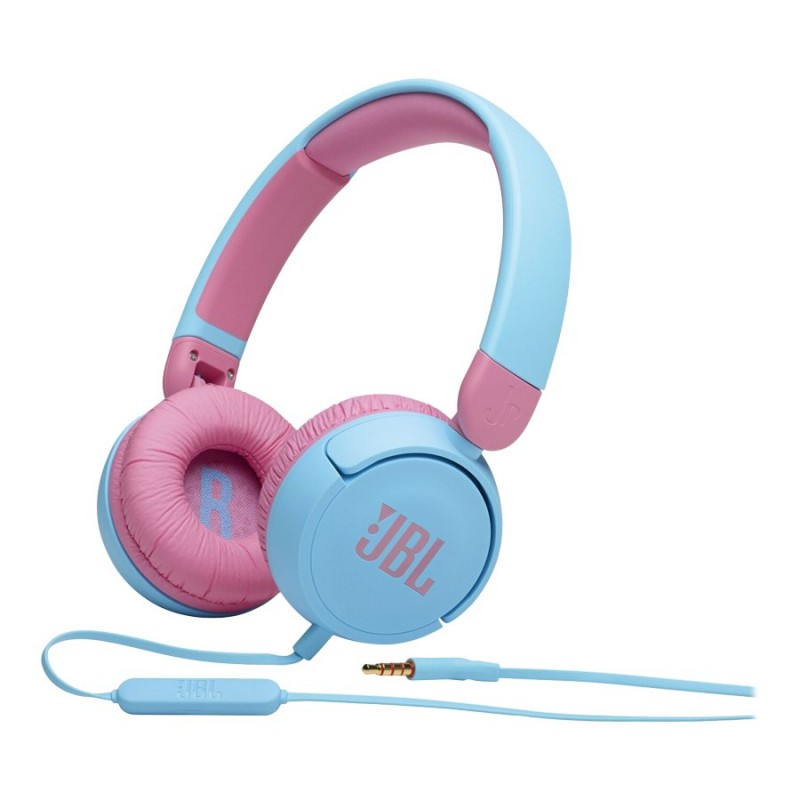 JBL Jr310 Wired On-Ear Headphones - Blue - JBLJR310BLUAM