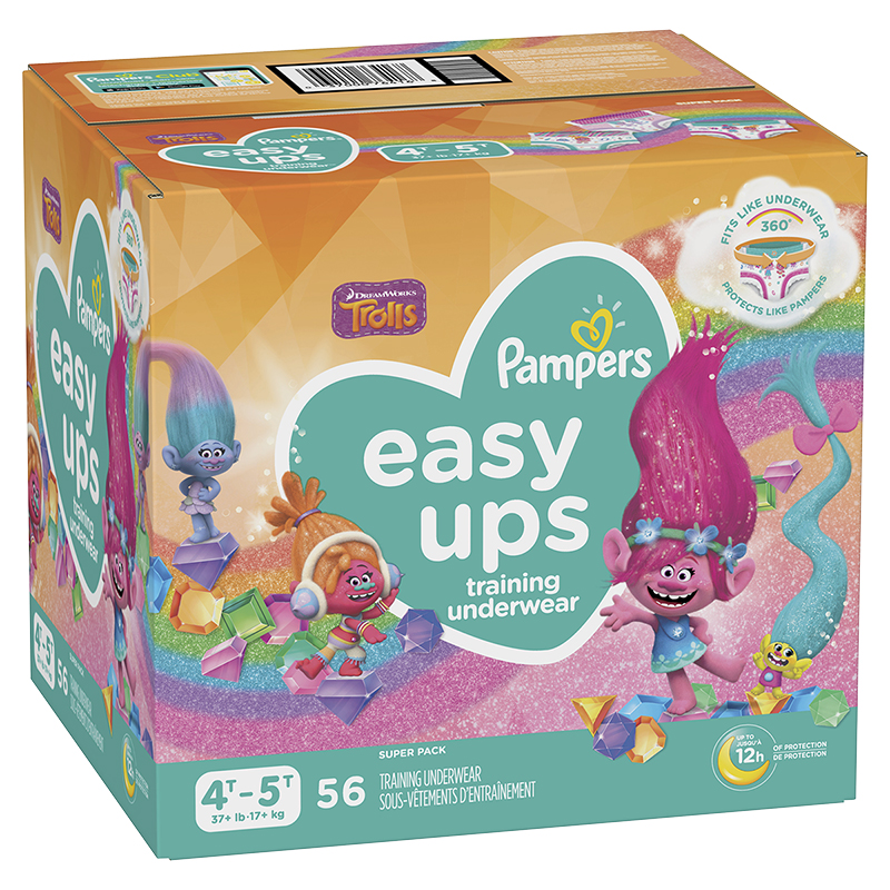 Easy Ups Training Underwear, Size 6, 4T-5T, 56 units – Pampers : Training  pants