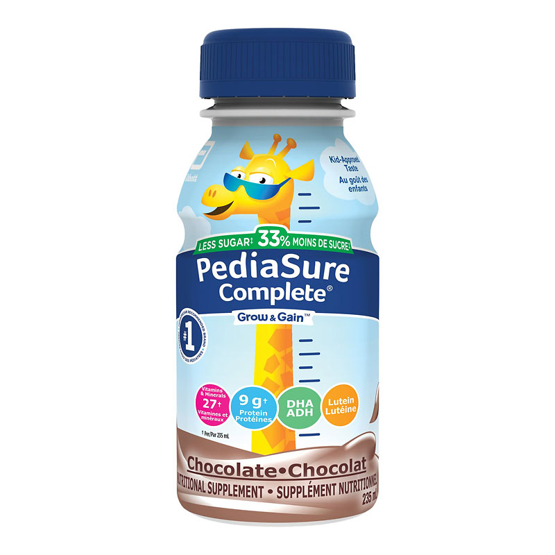 PediaSure Complete Reduced Sugar Nutritional Supplement - Chocolate - 4 x 235ml