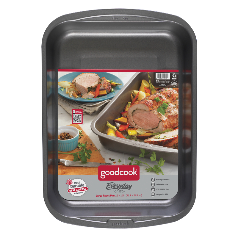 Goodcook Non-Stick Roasting Pan - Large - 11.5 x 15.5 Inch - KG04048CAD