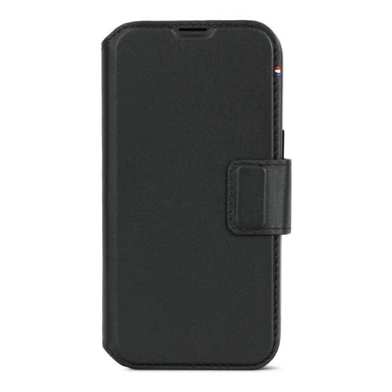 Decoded Core Collection Leather Flip Cover for iPhone 15 - Black