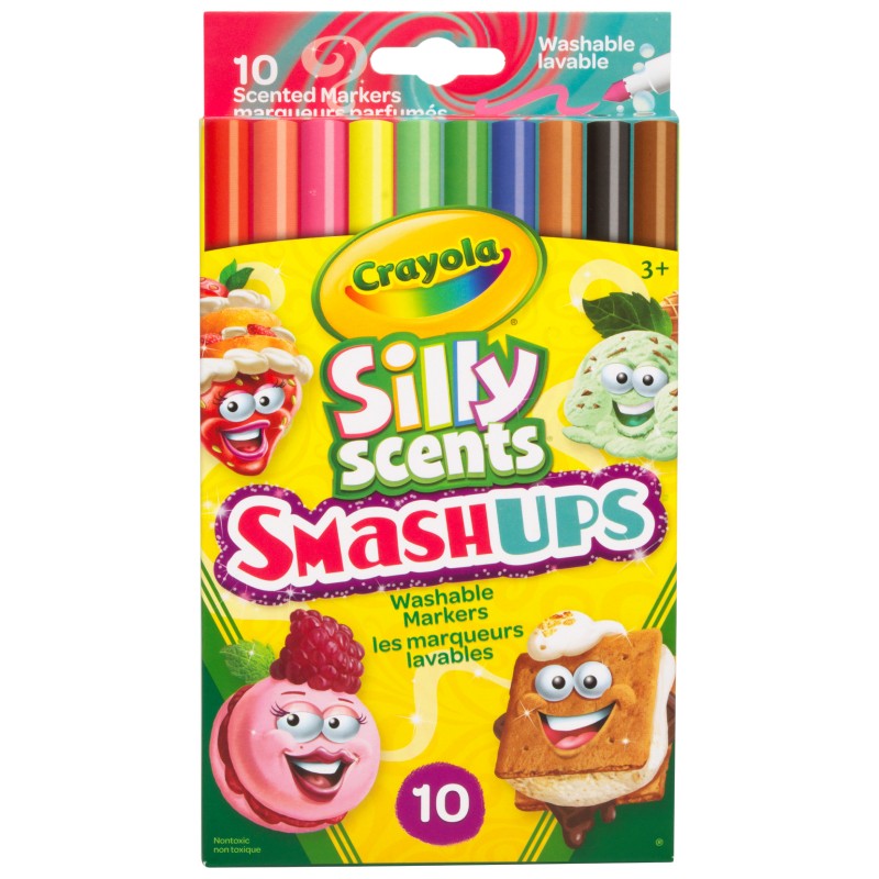 Crayola Silly Scent Smash UP Fine Line Markers - 10pce