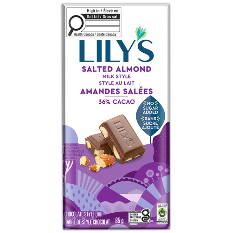 Lily's Salted Almond Milk Chocolate - 36% Cocoa - 85g