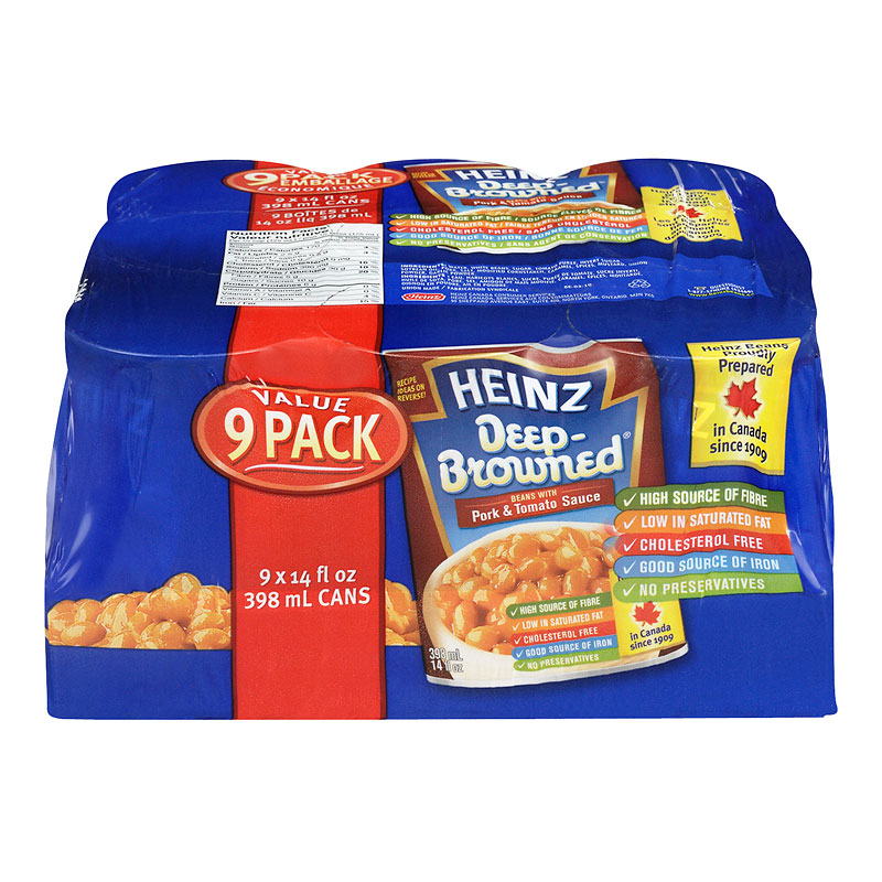 HEINZ BEANS PORK&TOMATO SCE 9X398ML