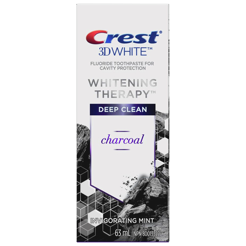 Crest 3D White Whitening Therapy Deep Clean Charcoal Toothpaste - Invigorating Mint
