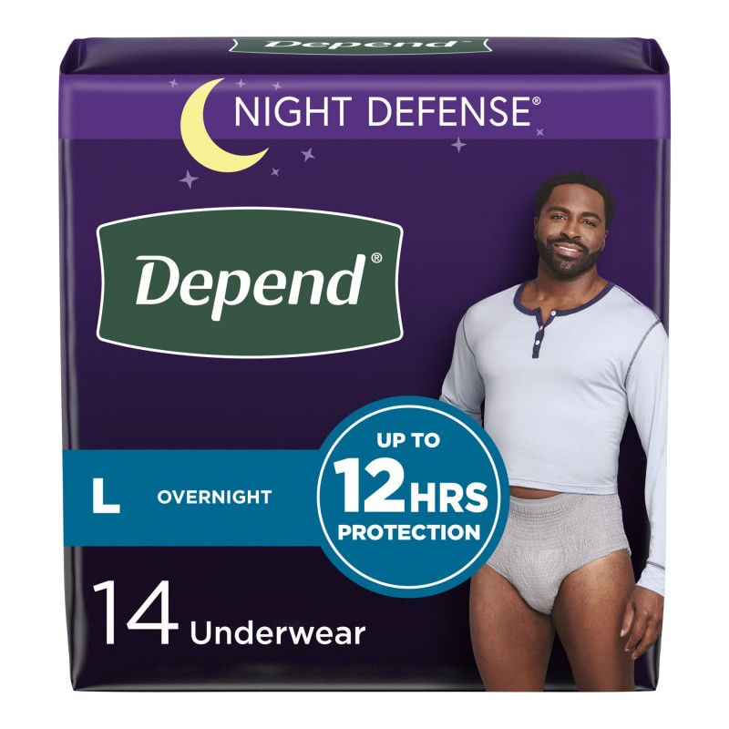 Depend Underwear for Men Night Defense - Large - 14s