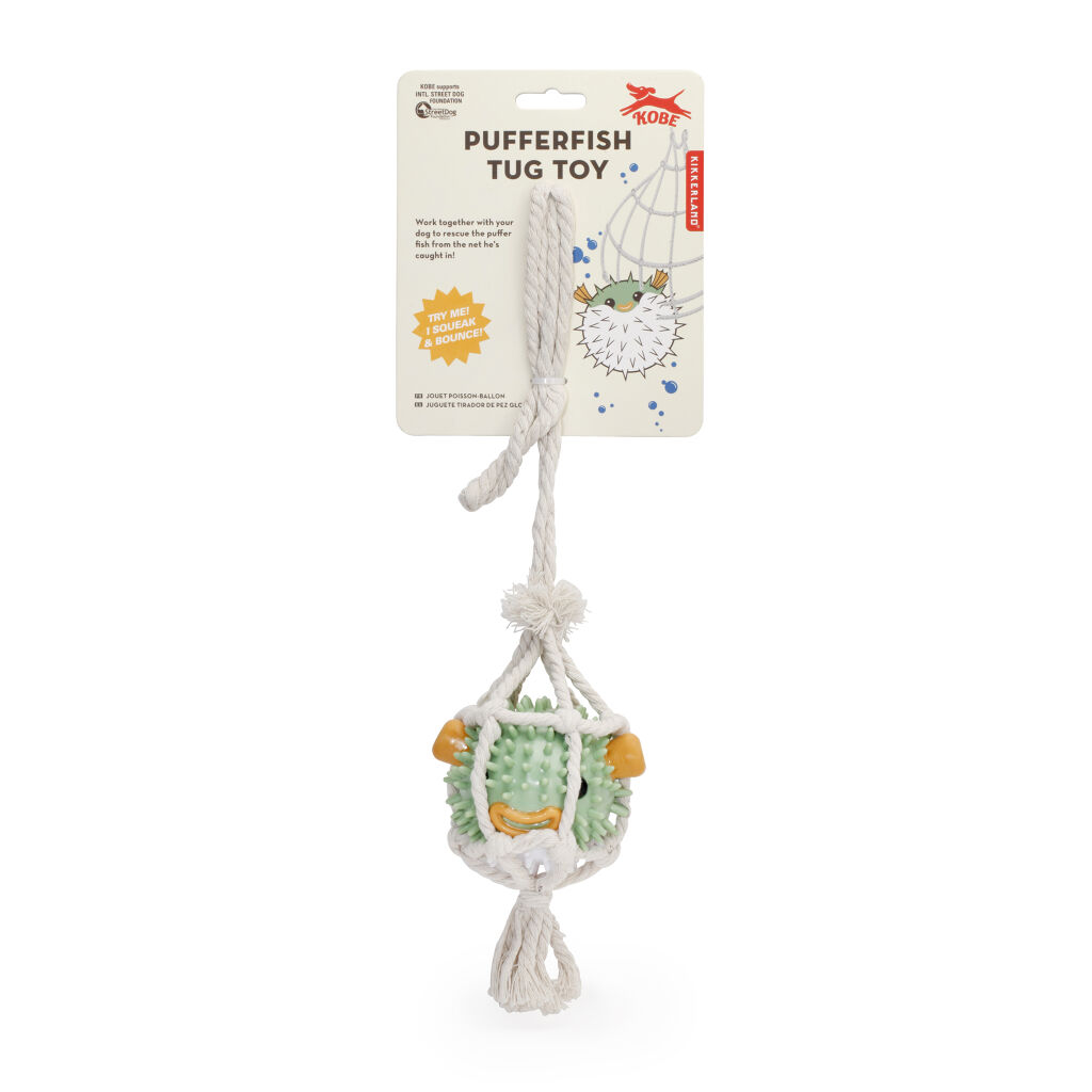 Kikkerland Pufferfish Tug Toy