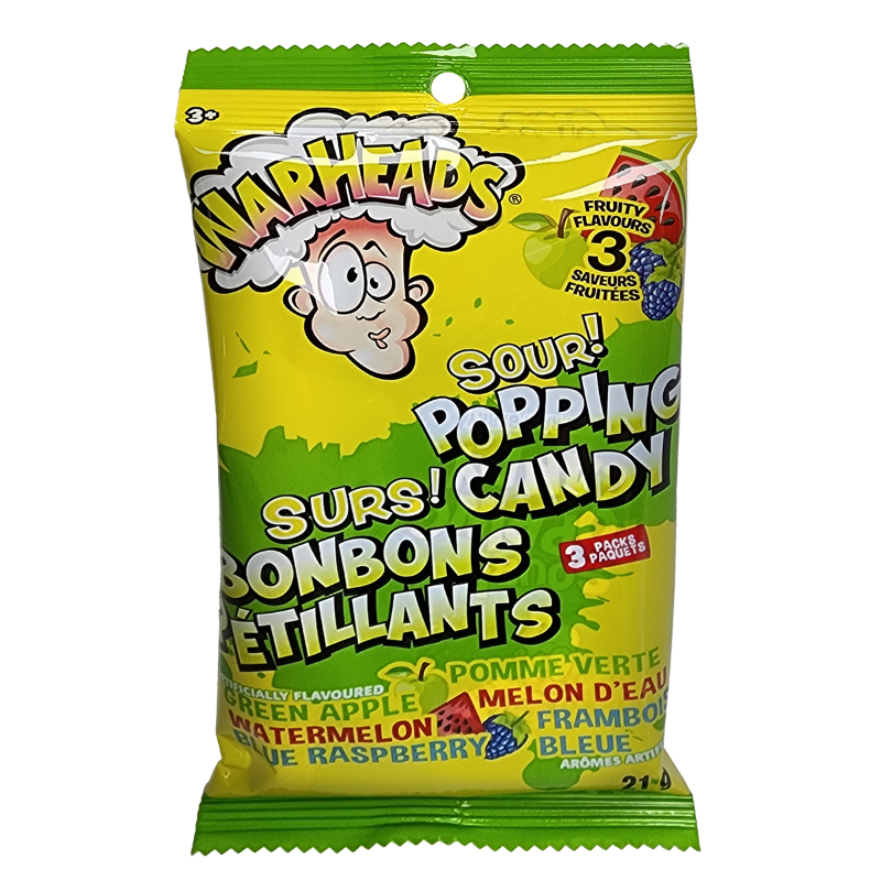 Warheads Sour Popping Candy - 21g