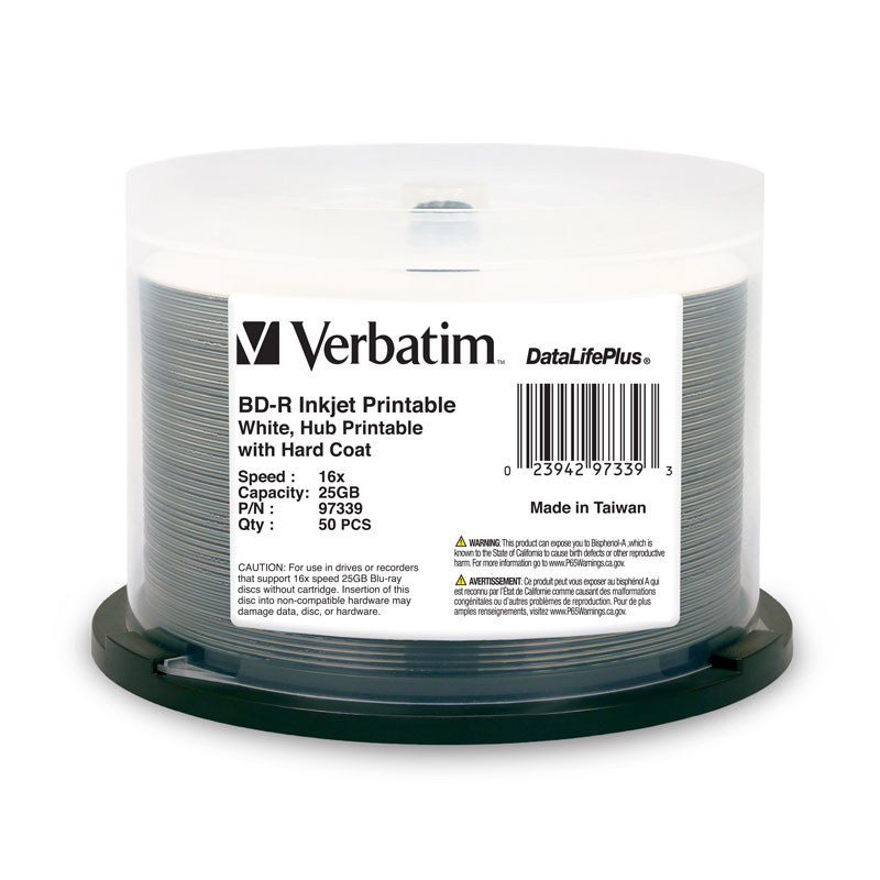 Verbatim BD-R 25GB 6x - 50 pack