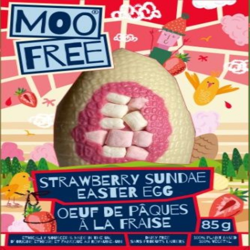 Moo Free Easter Egg - Strawberry Sundae - 85g