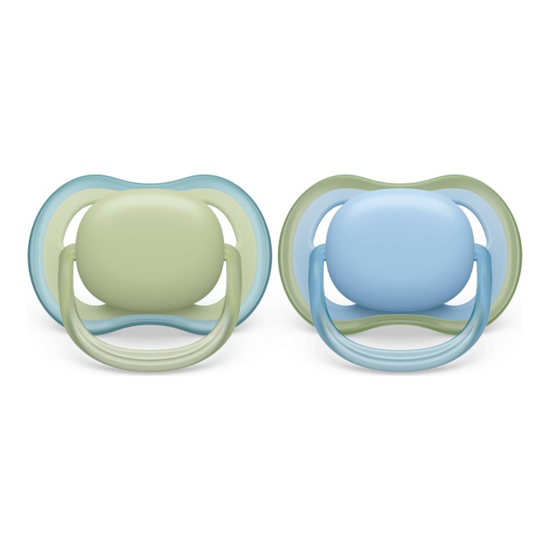 Philips Avent Ultra Air Pacifier Set - 0-6 Months - Pastel Green / Celestial Blue - 2 pack