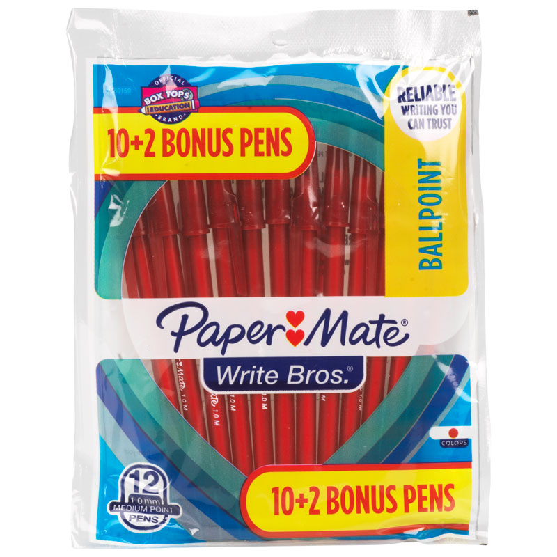 Papermates Pens - Red - 12pk