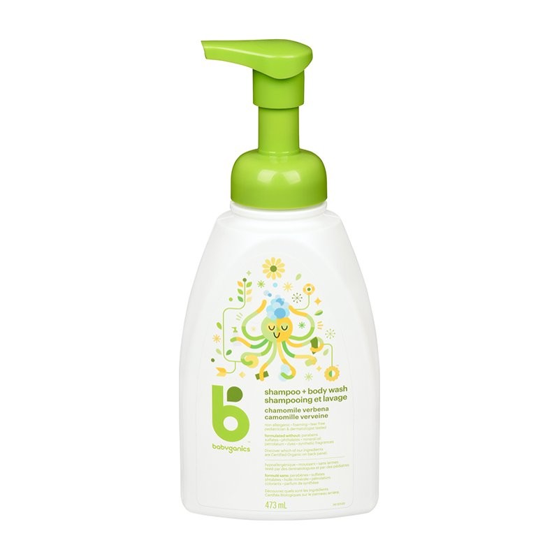 Babyganics Conditioning Shampoo & Body Wash - Chamomile Verbena - 473ml