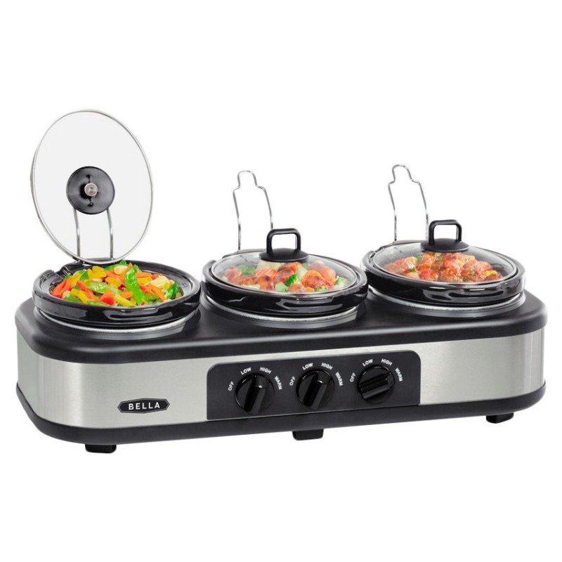 bella triple slow cooker and server