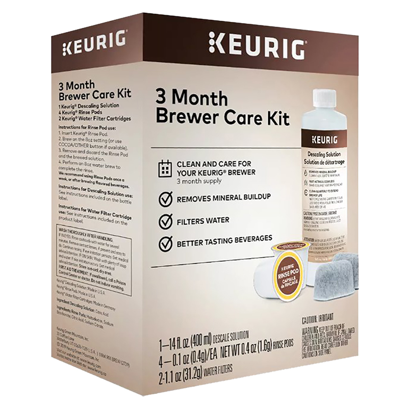 Keurig 3 Month Brewer Care Bundle Accessory Kit for Coffee Machine