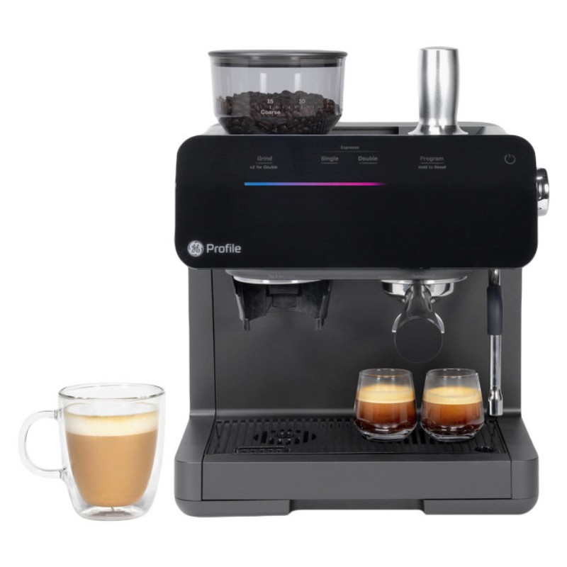 GE Profile Semi Automatic Espresso Machine + Frother - Black - A-P7CESAS6RBB