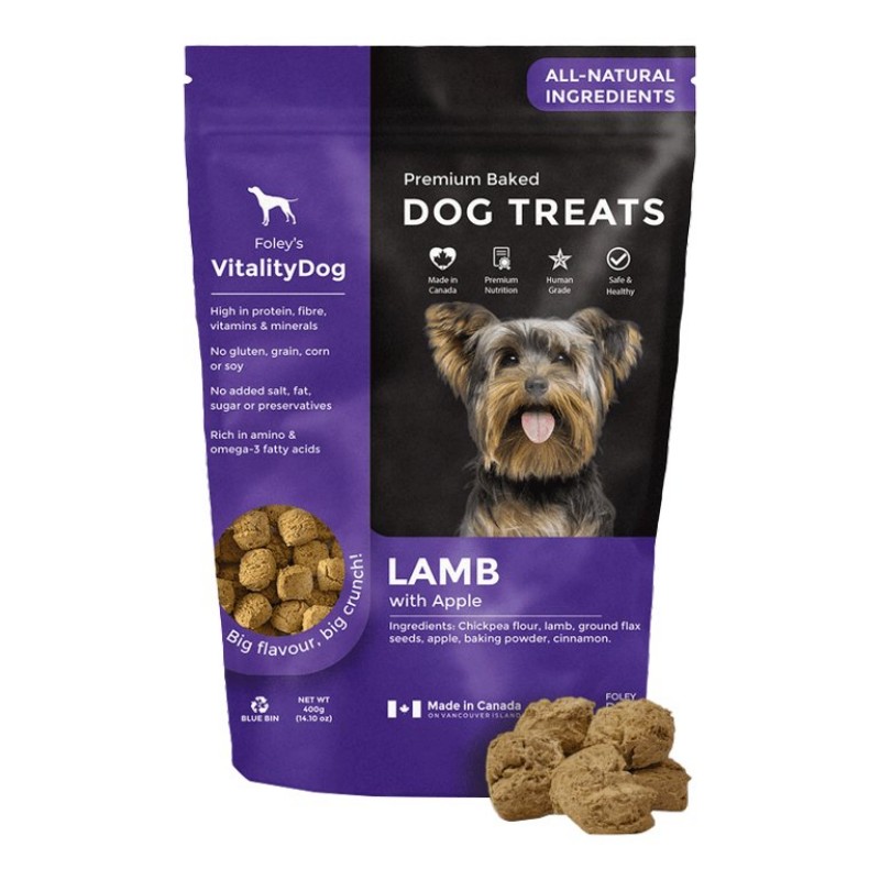 Foley Dog Treat VitalityDog Lamb with Apple - 400g