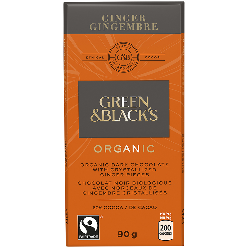 GREEN&BLACKS CHOC GINGER 90G