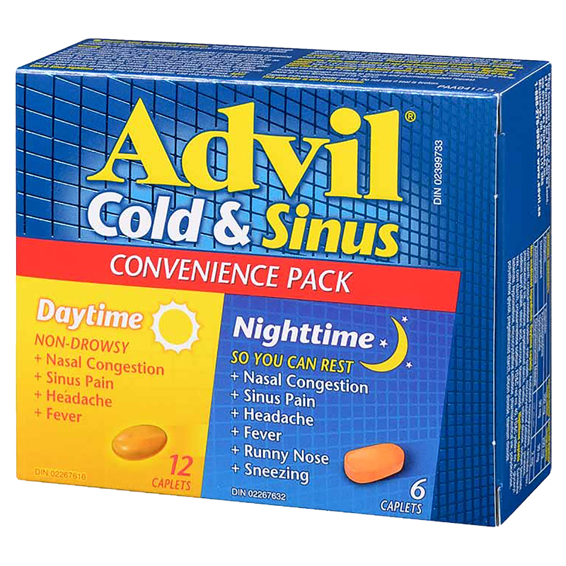 Advil Cold & Sinus Daytime & Nighttime Convenience Pack 18's London