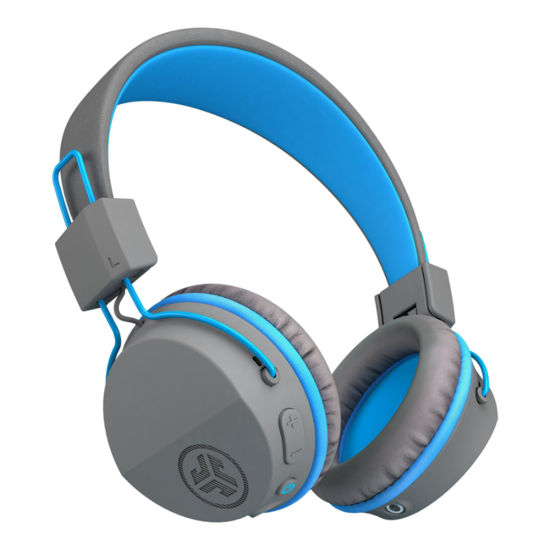 JLab JBuddies Studio Wireless Headphones - Graphite/Blue - IFCHBSTUDIORGRYBLU4