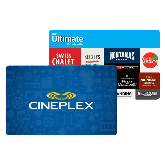 Cineplex Dinner and a Movie Gift Card - $80