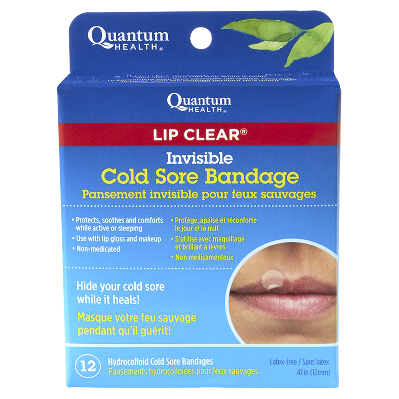 Quantum Health Lip Clear Invisible Cold Sore Bandages - 12's