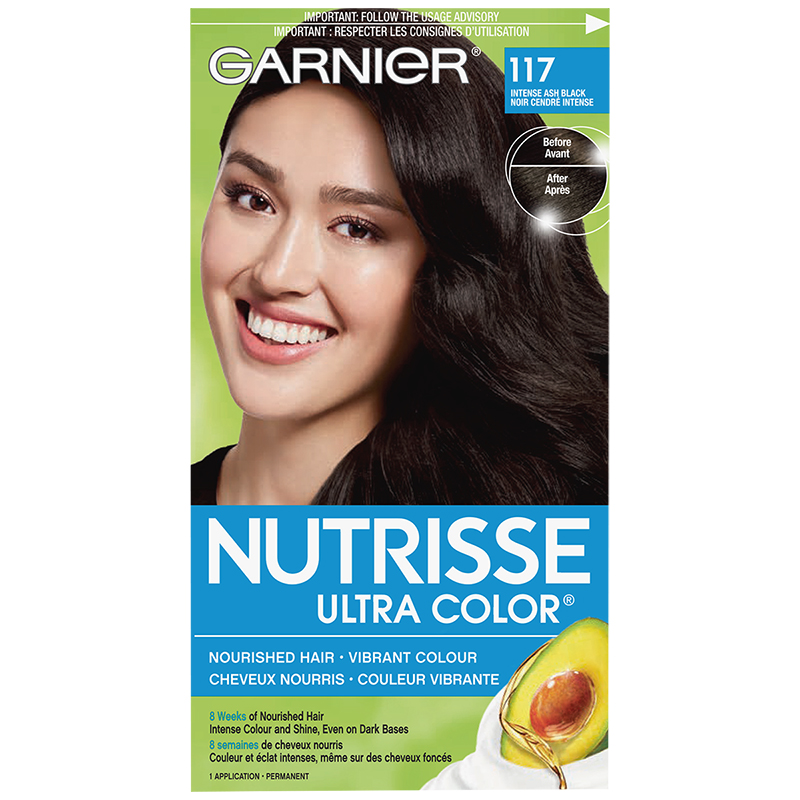 Garnier Nutrisse Ultra Color Permanent Hair Colour 117 Intense Ash Black