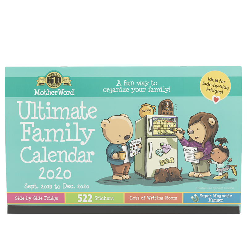 MotherWord Ultimate Family Calendar 2020 15"x9.6" London Drugs