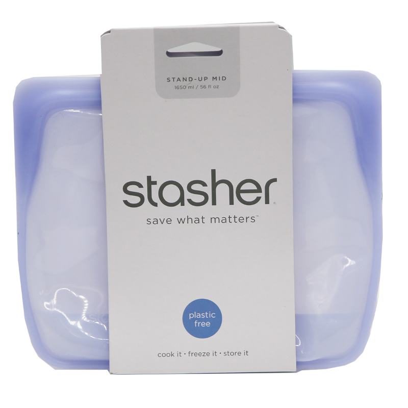 Stasher Reusable Stand Up Storage Bag - Medium - Amethyst