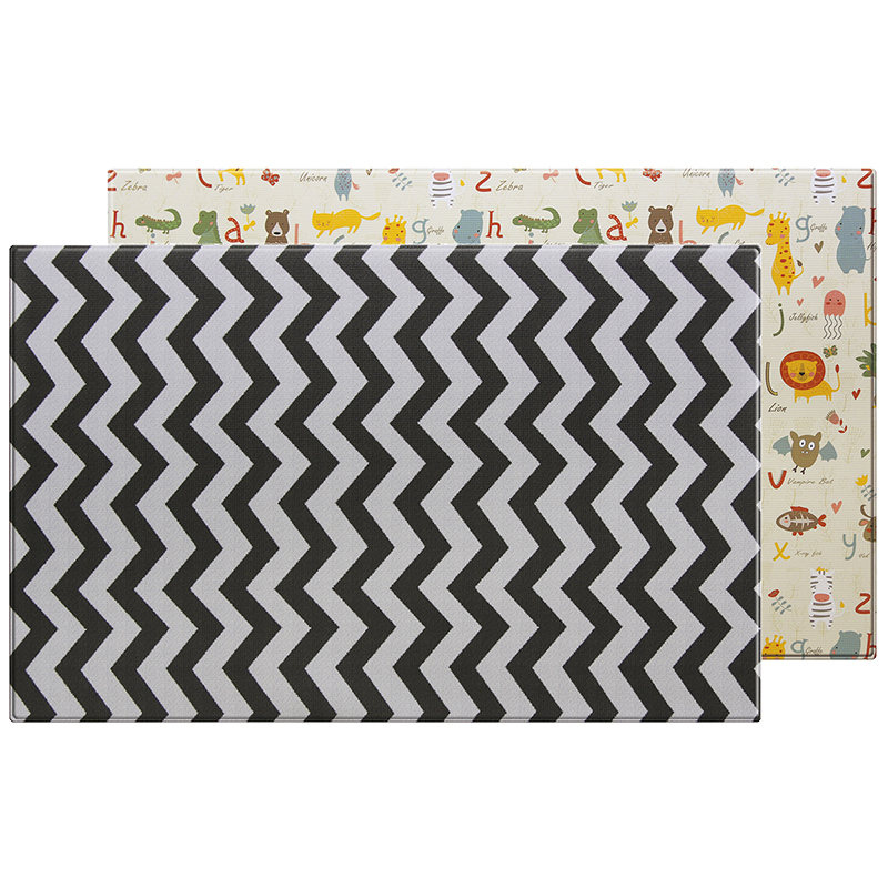 Baby Care Soft Playmat Kids Play Mat Zig Zag Black Playmats