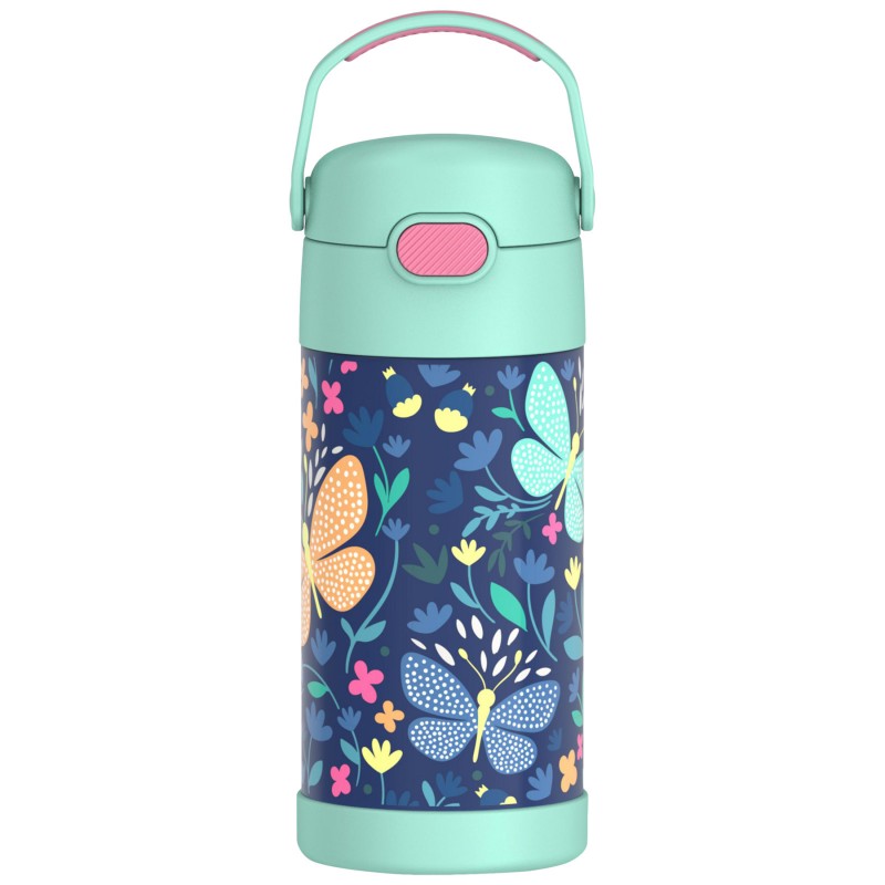 Floral Flowers Water Bottles Kids Insulated Thermos Stainless