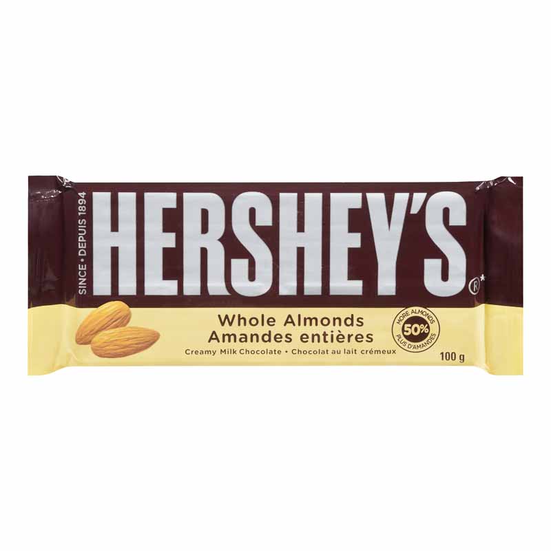 Hershey's Chocolate Bar - Whole Almonds - 100g