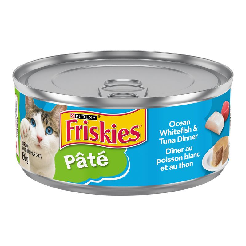 Friskies Wet Cat Food Ocean Whitefish Tuna Dinner 156g