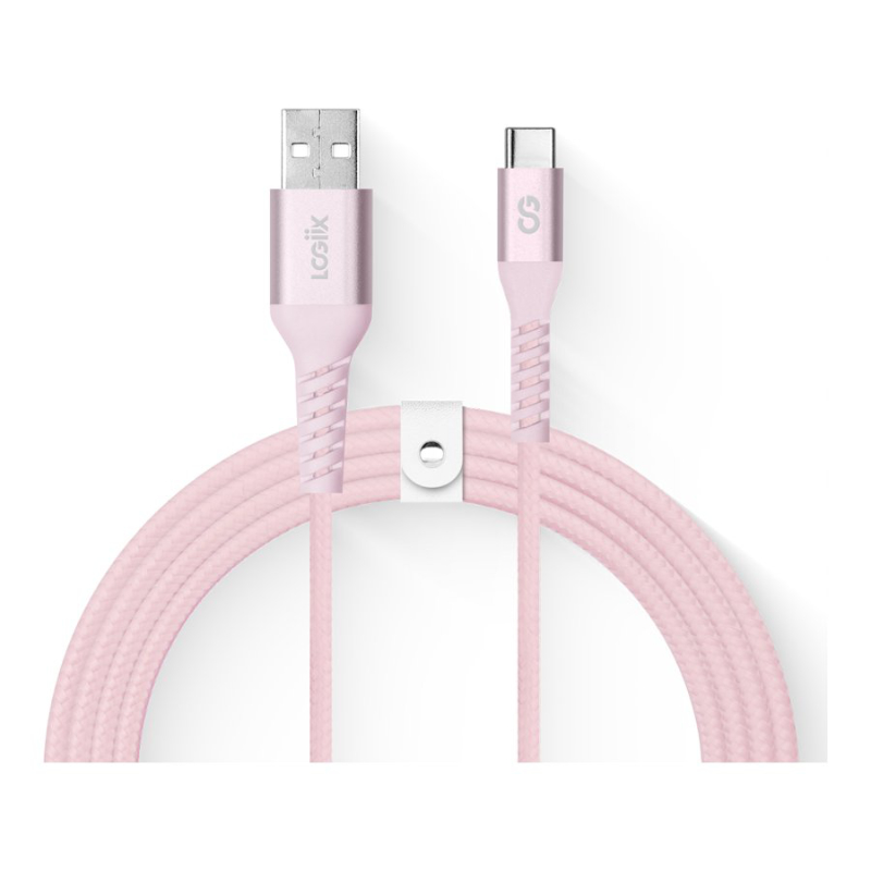 LOGiiX Vibrance USB to USB-C Cable - Blush