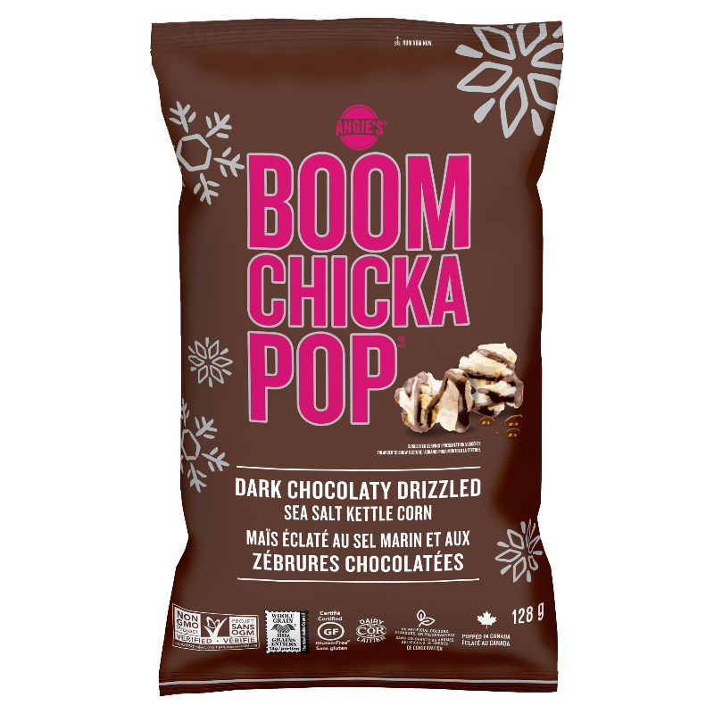 Angie's Boomchickapop Popcorn - Dark Chocolaty Drizzled Sea Salt Kettle Corn - 128g