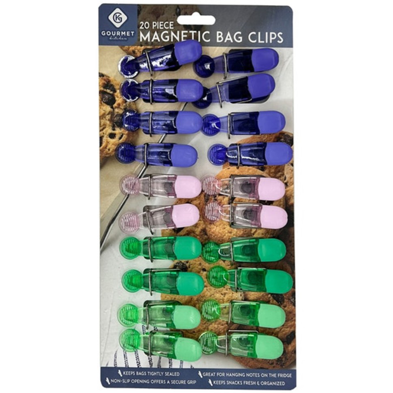 Gourmet Magnetic Bag Clips - 20 Piece