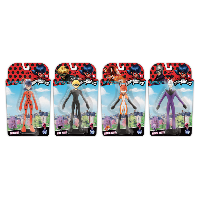 miraculous: tales of ladybug & cat noir™ bend-ems™ action figure Choose 1  Figure